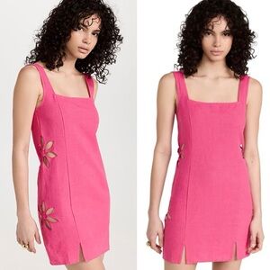 TACH Afrodita Linen Dress in Magenta, NWT